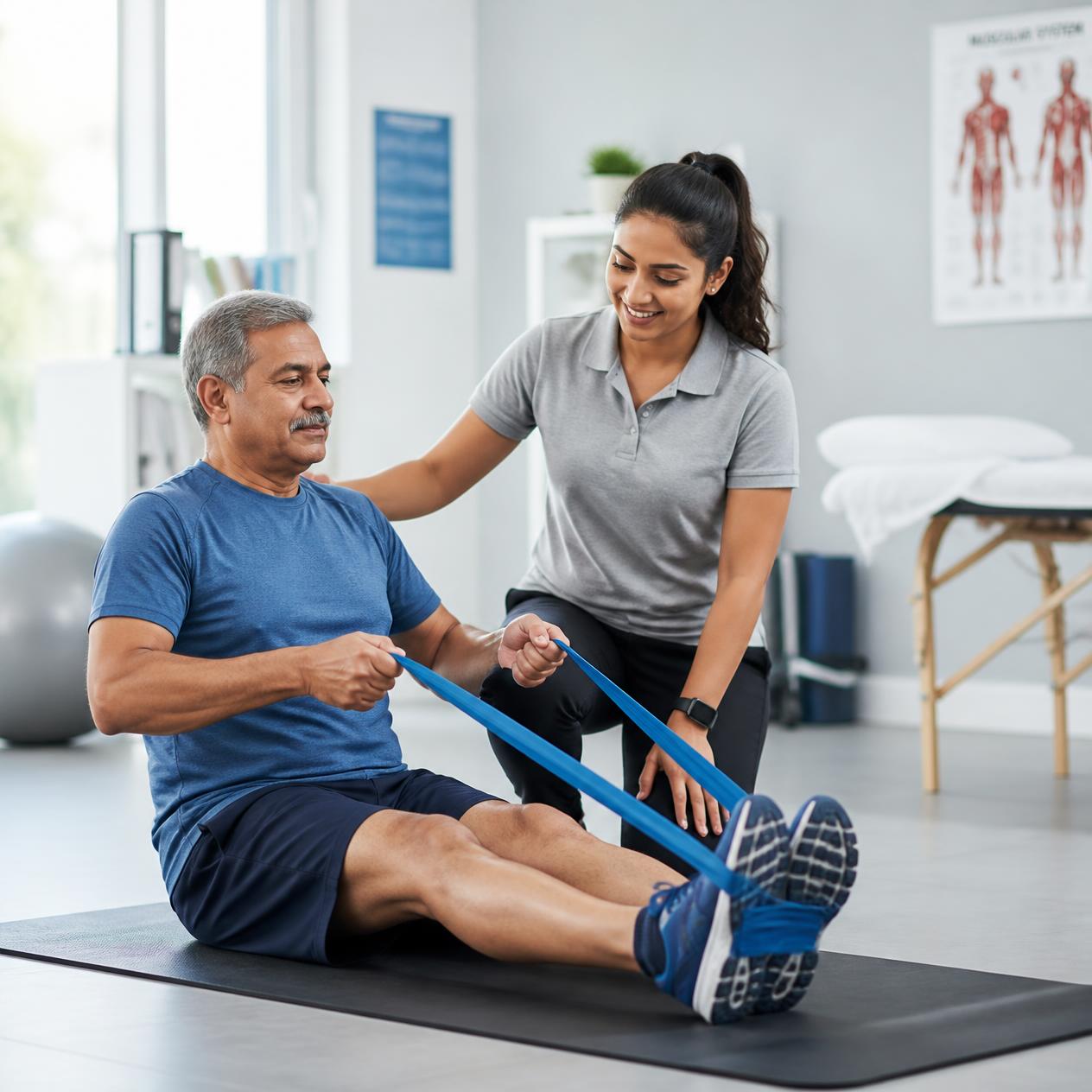 Physiotherapy session in a stock photo style